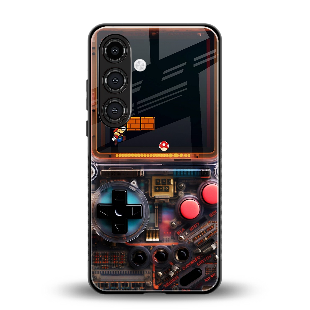 og gameboy back phone cover | glass case for samsung galaxy s25