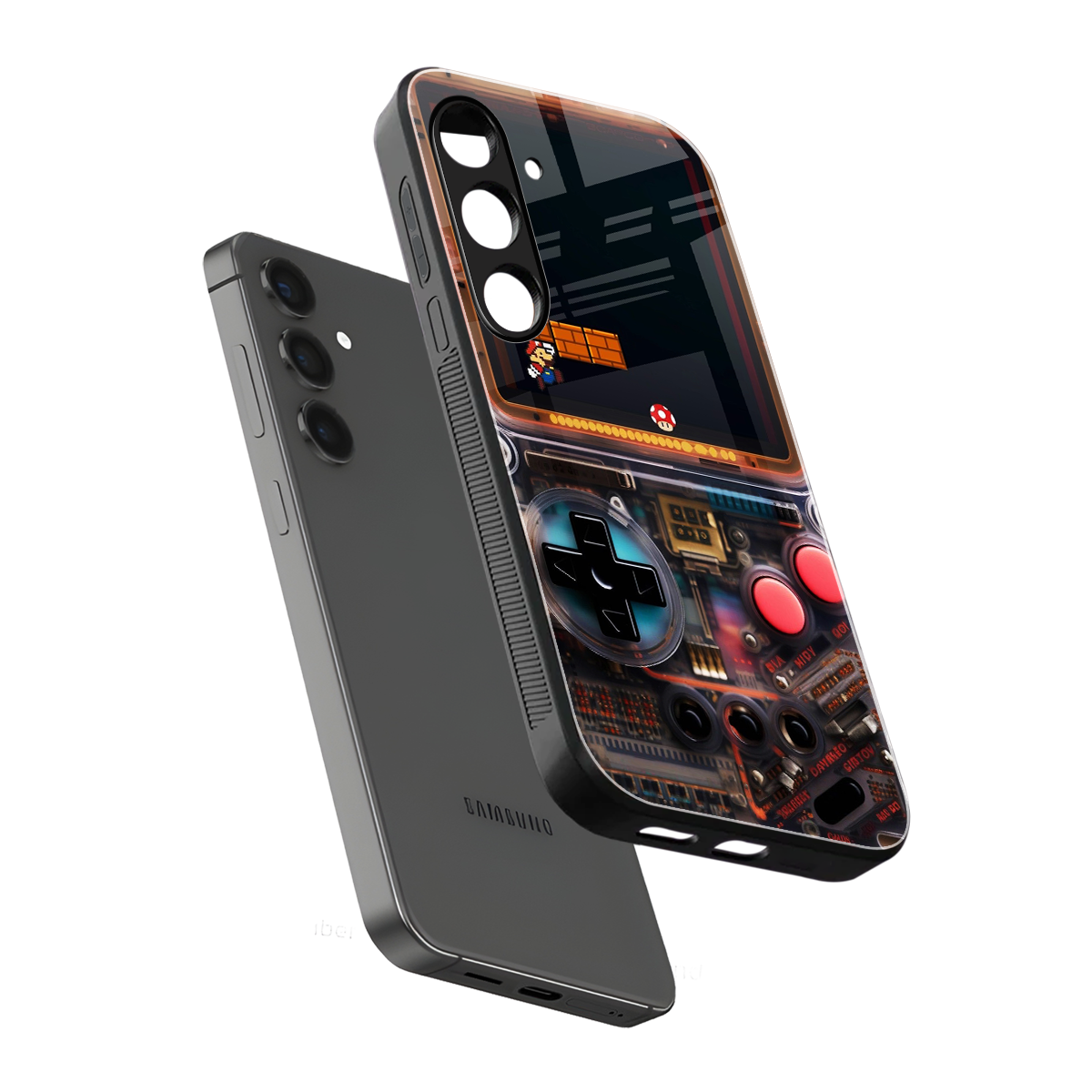 og gameboy back phone cover | glass case for samsung galaxy s24 plus