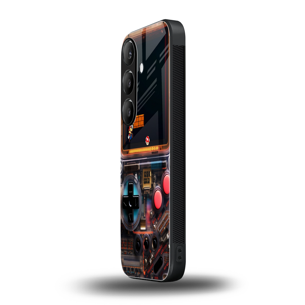 og gameboy back phone cover | glass case for samsung galaxy s25 plus