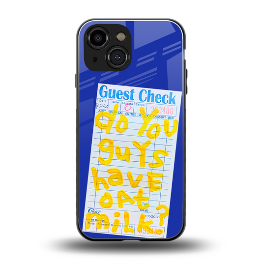 oat milk back phone cover | glass case for iphone 13 mini