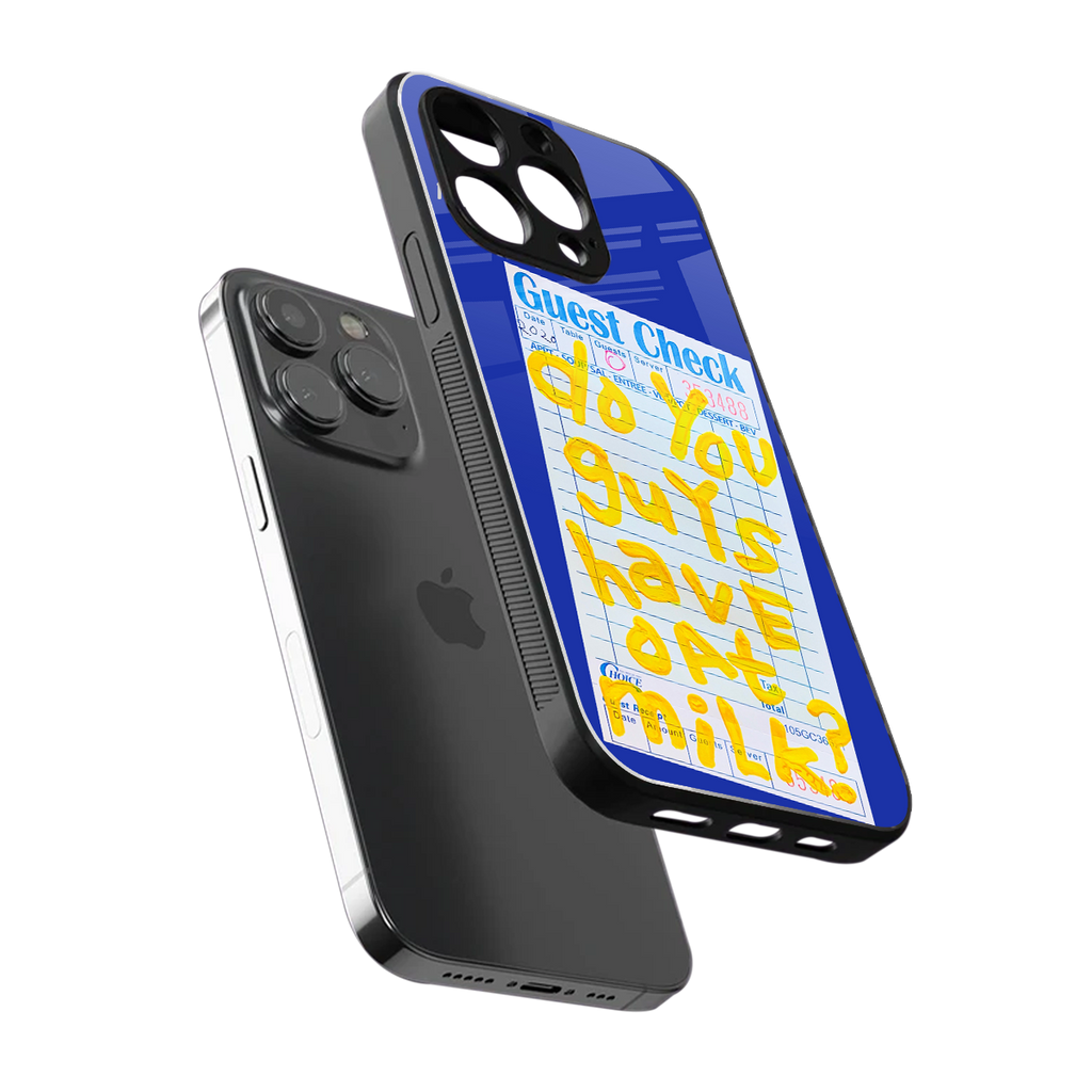 oat milk back phone cover | glass case for iphone 13 pro