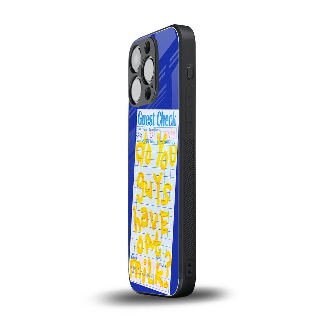 oat milk back phone cover | glass case for iphone 13 pro