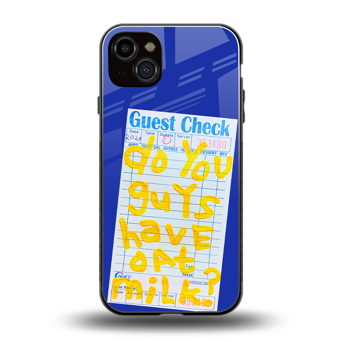 oat milk back phone cover | glass case for iphone 14 plus