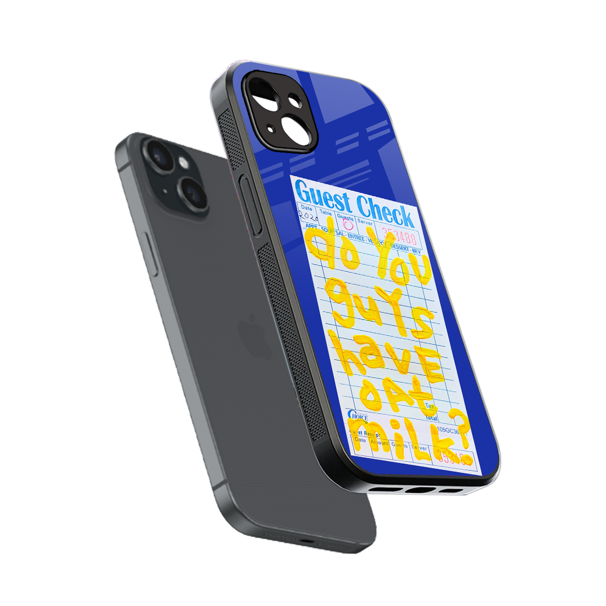 oat milk back phone cover | glass case for iphone 14 plus