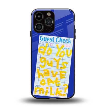 oat milk back phone cover | glass case for iphone 14 pro max