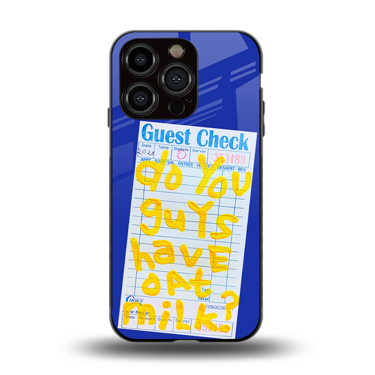 oat milk back phone cover | glass case for iphone 15 pro