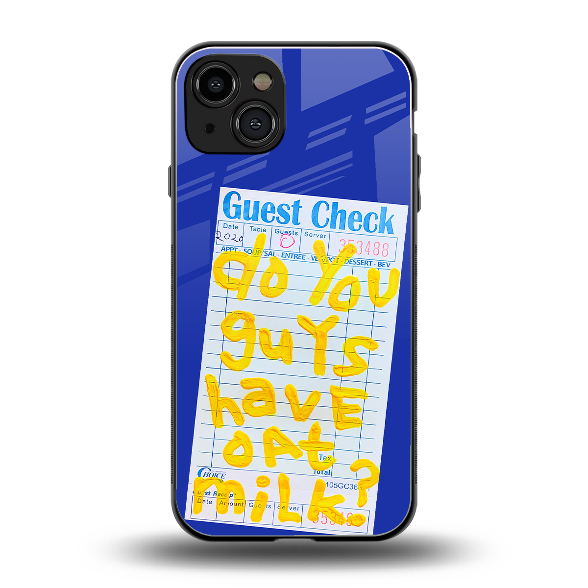oat milk back phone cover | glass case for iphone 15