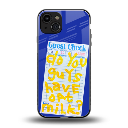 oat milk back phone cover | glass case for iphone 15