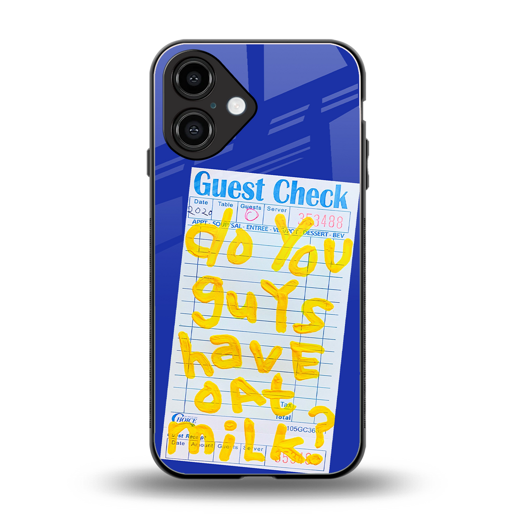 oat milk back phone cover | glass case for iphone 16