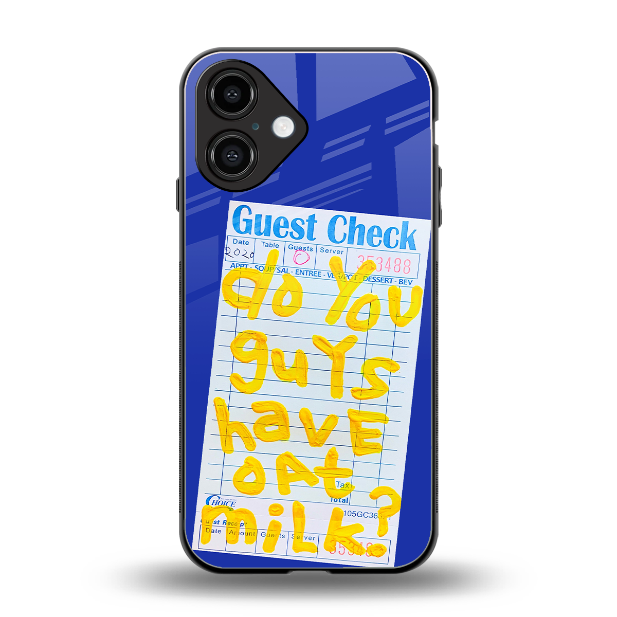 oat milk back phone cover | glass case for iphone 16