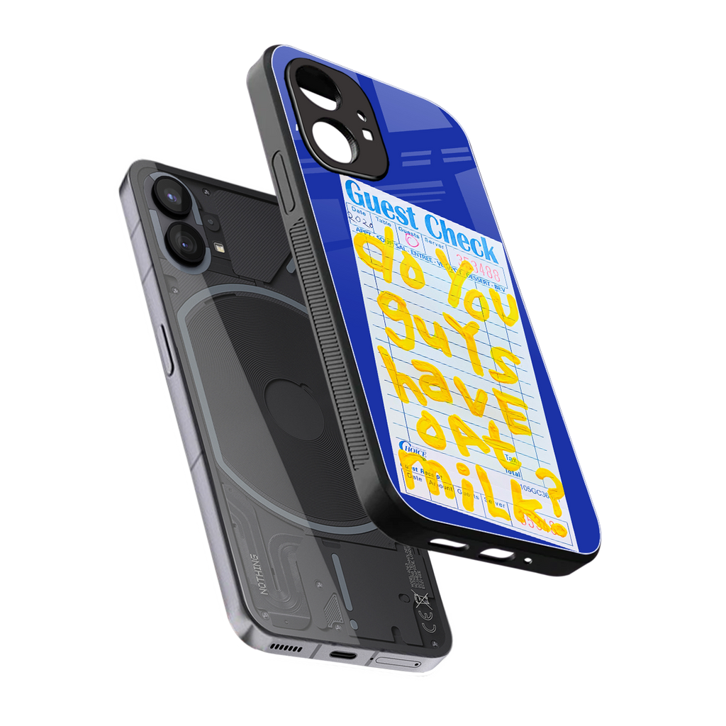 oat milk back phone cover | glass case for nothing phone 1
