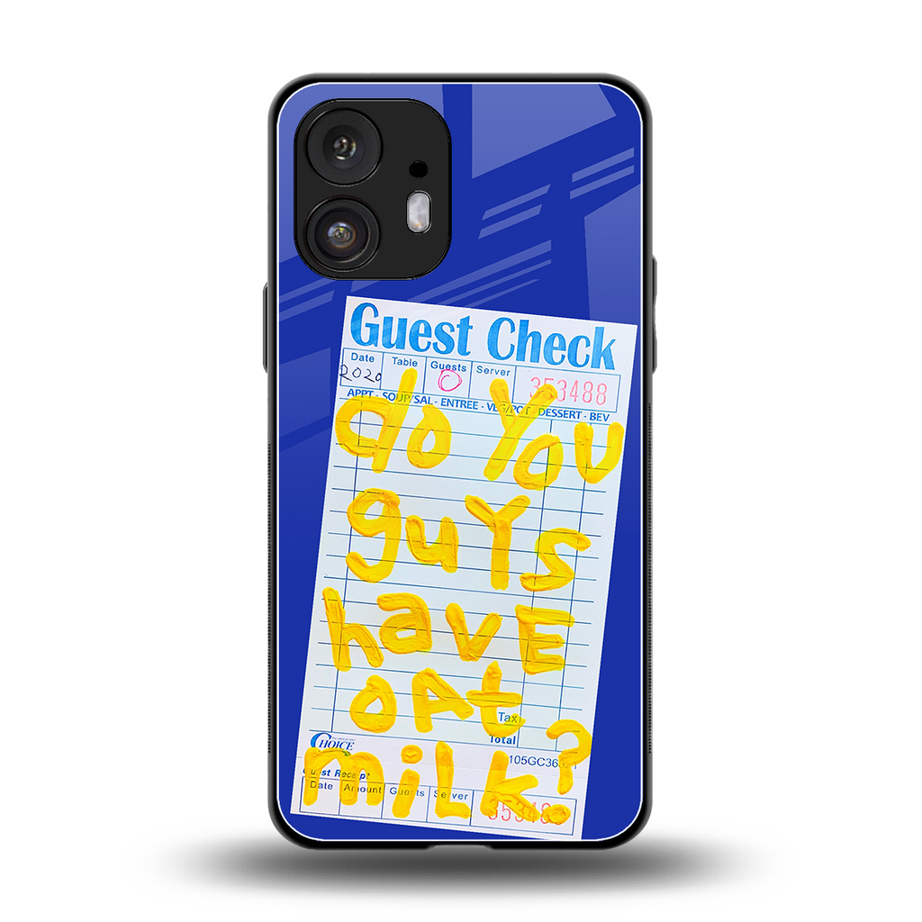 oat milk back phone cover | glass case for nothing phone 2