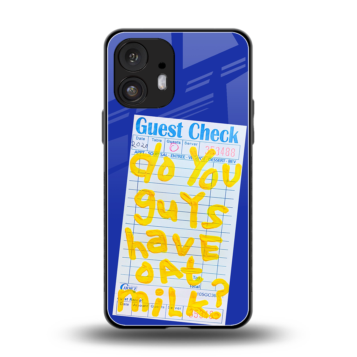 oat milk back phone cover | glass case for nothing phone 2