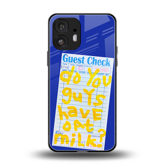 oat milk back phone cover | glass case for nothing phone 2