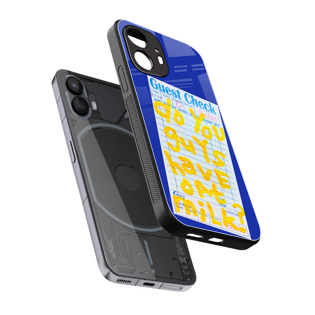 oat milk back phone cover | glass case for nothing phone 2