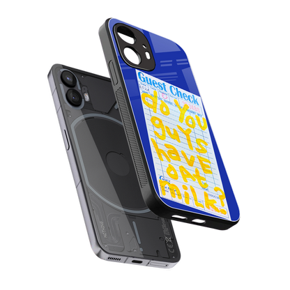 oat milk back phone cover | glass case for nothing phone 2