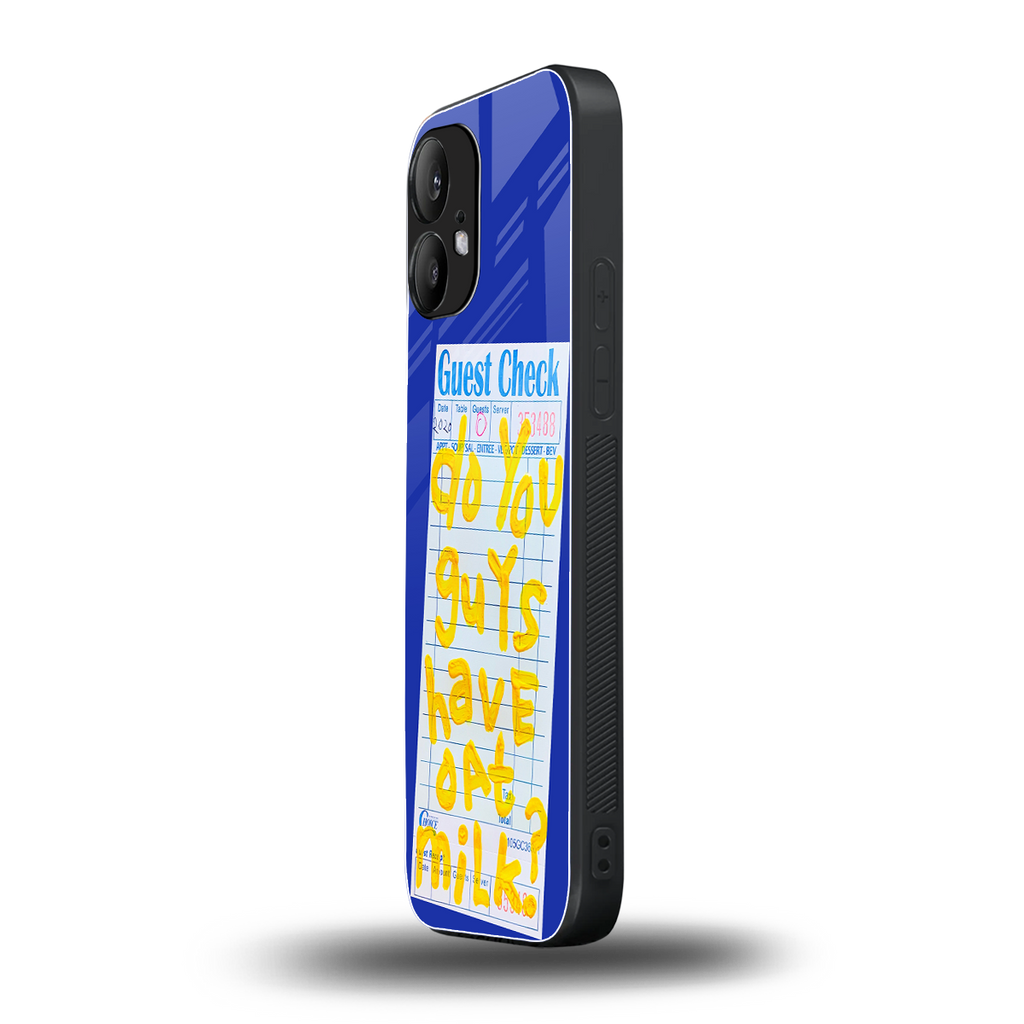 oat milk back phone cover | glass case for nothing phone 2