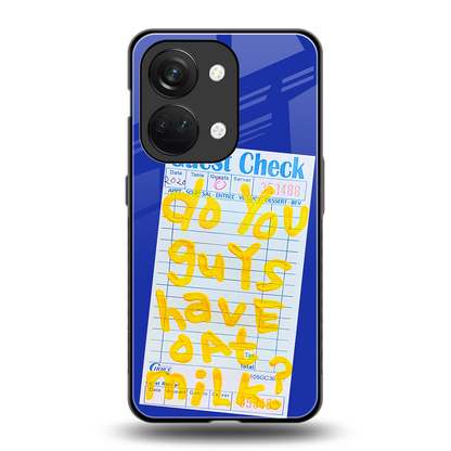 oat milk back phone cover | glass case for oneplus nord 3