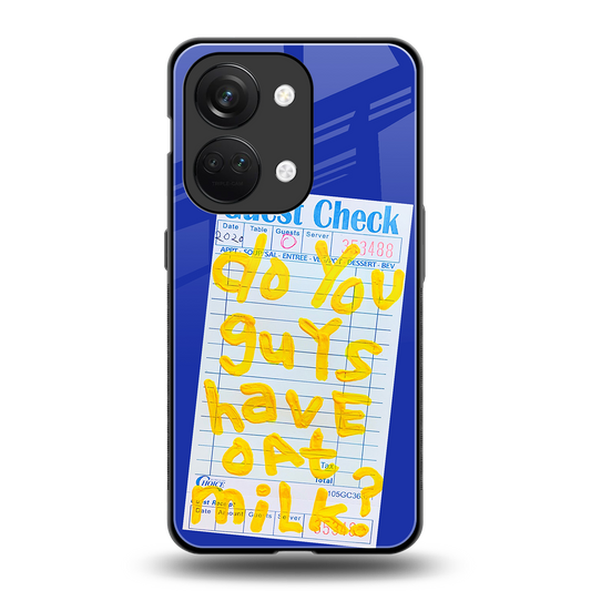 oat milk back phone cover | glass case for oneplus nord 3