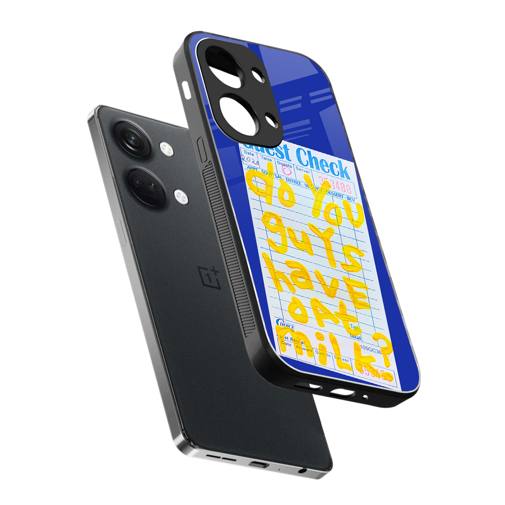oat milk back phone cover | glass case for oneplus nord 3