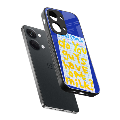 oat milk back phone cover | glass case for oneplus nord 3