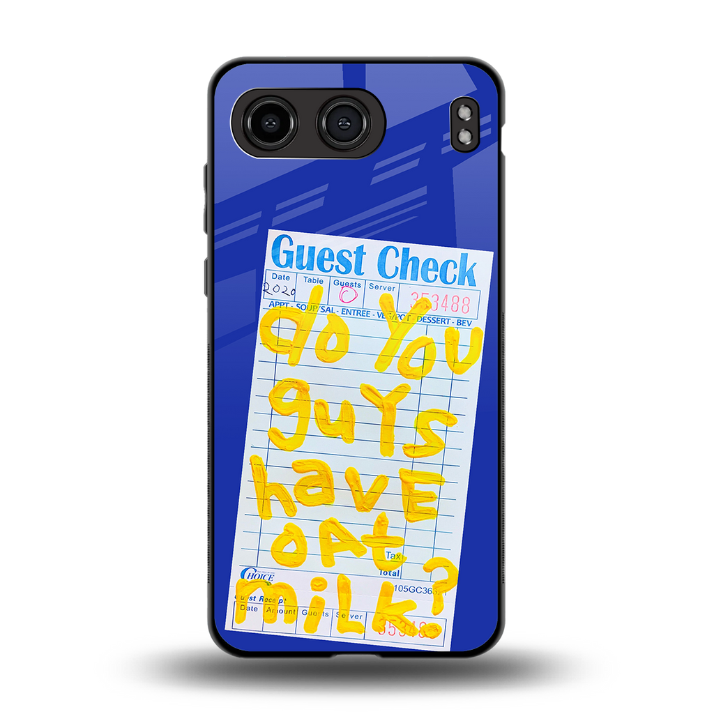 oat milk back phone cover | glass case for oneplus nord 4