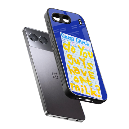 oat milk back phone cover | glass case for oneplus nord 4
