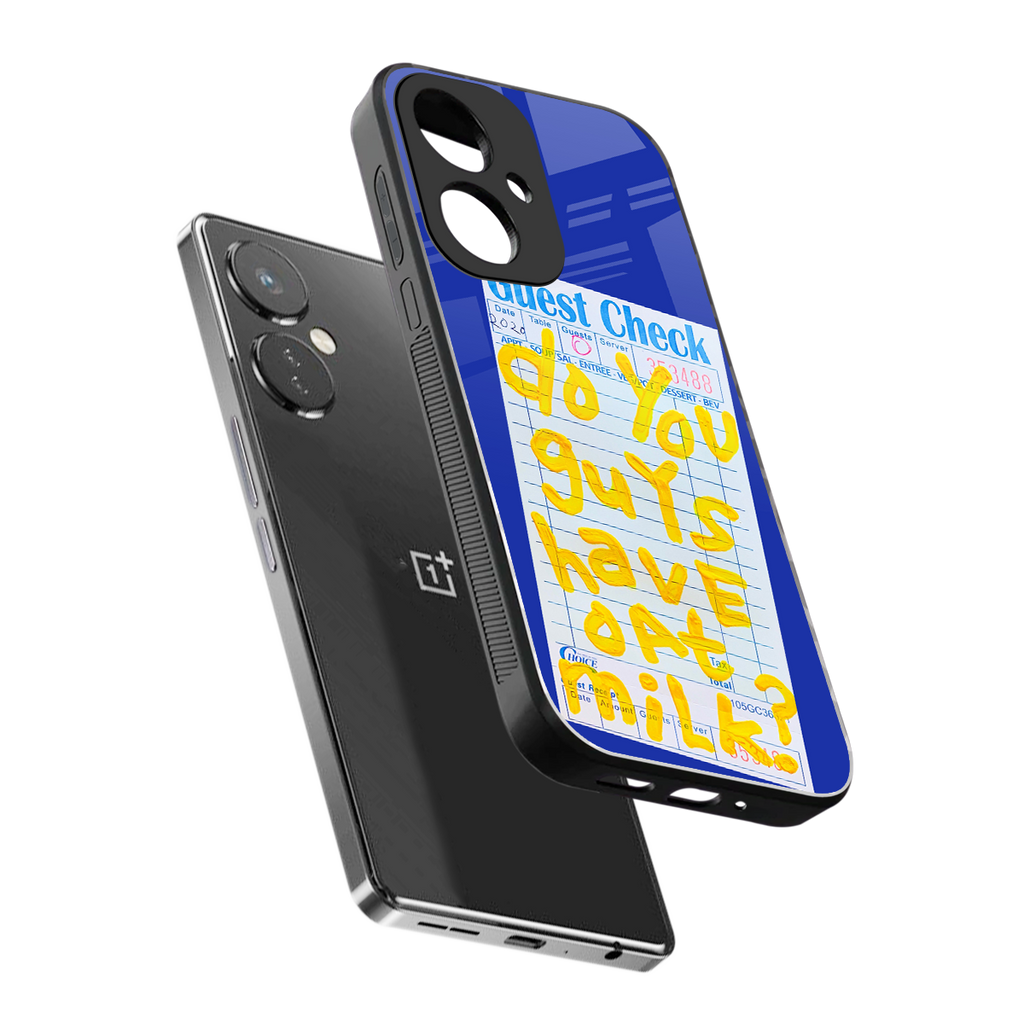 oat milk back phone cover | glass case for oneplus nord ce 3