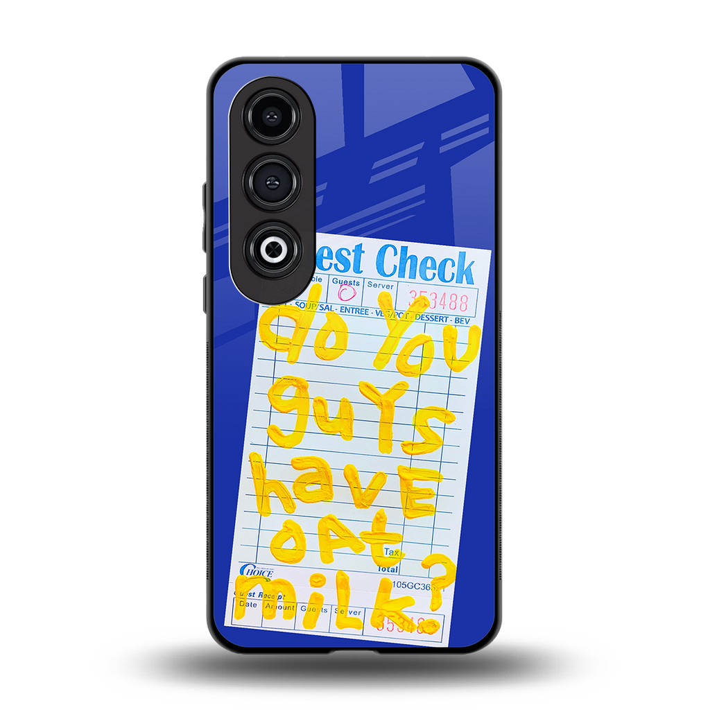 oat milk back phone cover | glass case for oneplus nord ce 4