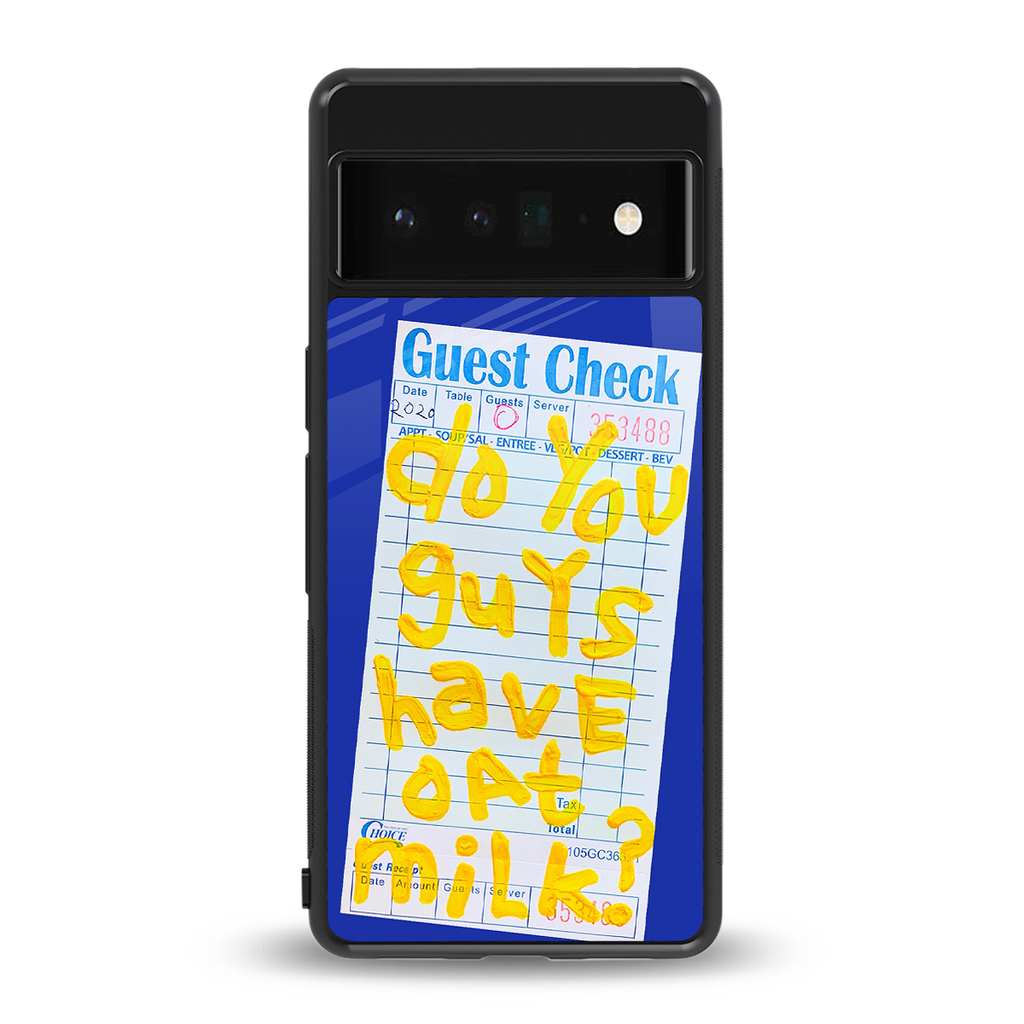oat milk back phone cover | glass case for google pixel 6 pro