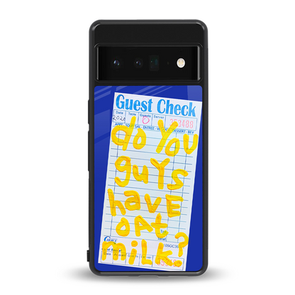 oat milk back phone cover | glass case for google pixel 6 pro