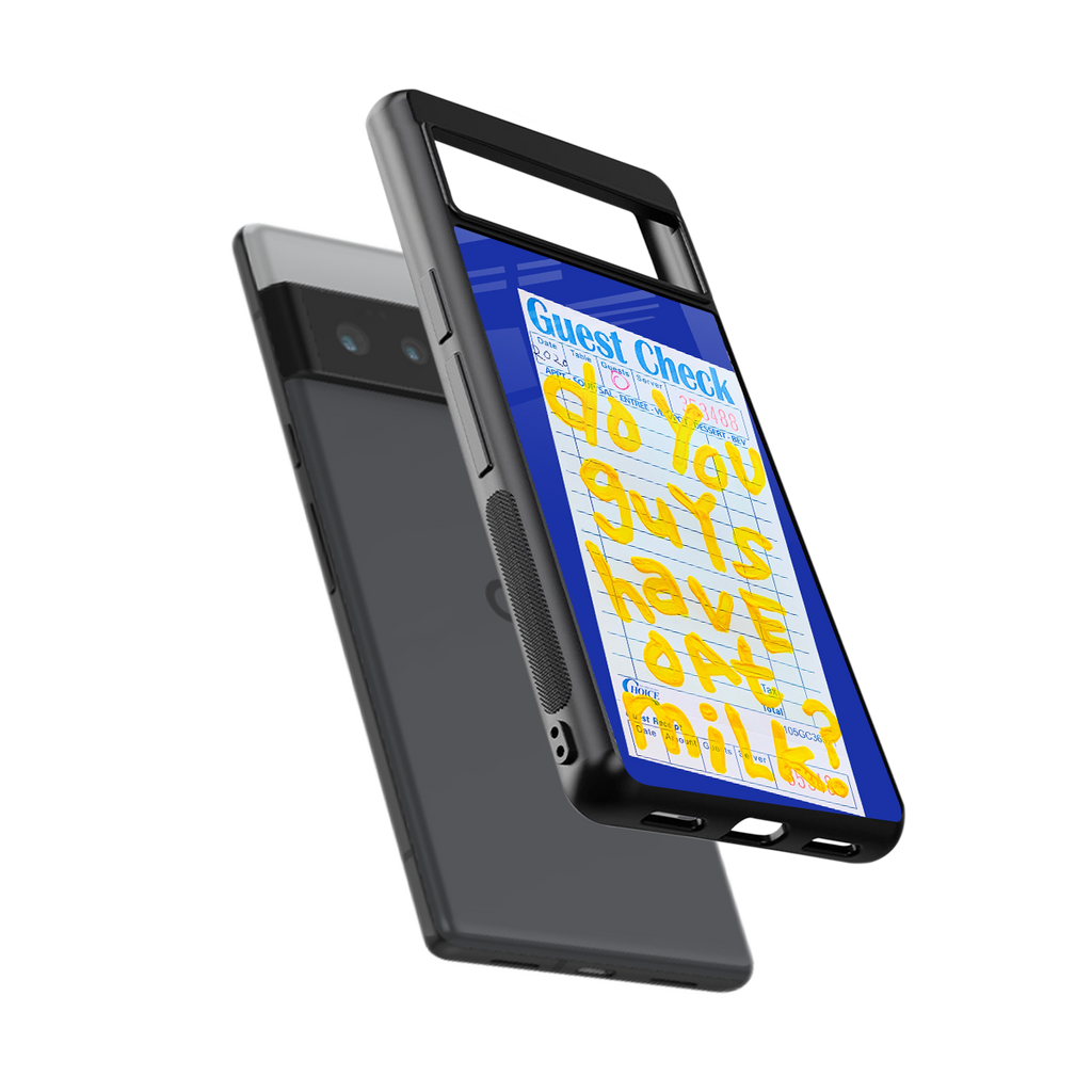 oat milk back phone cover | glass case for google pixel 6 pro