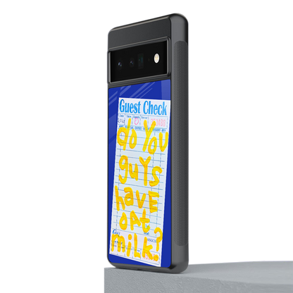 oat milk back phone cover | glass case for google pixel 6 pro