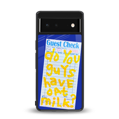 oat milk back phone cover | glass case for google pixel 6