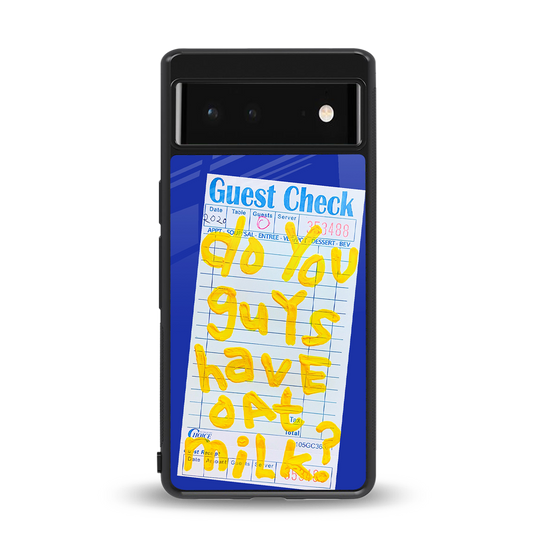 oat milk back phone cover | glass case for google pixel 6