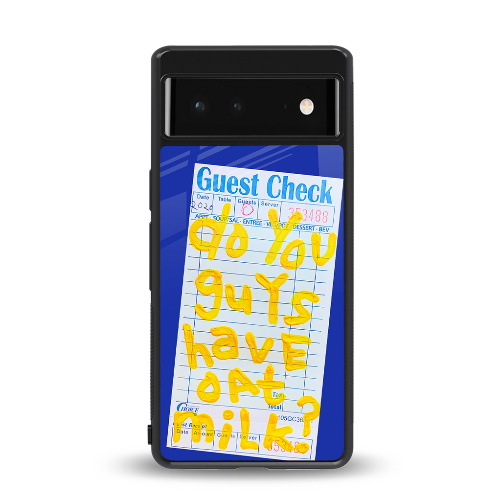 oat milk back phone cover | glass case for Google Pixel 6A