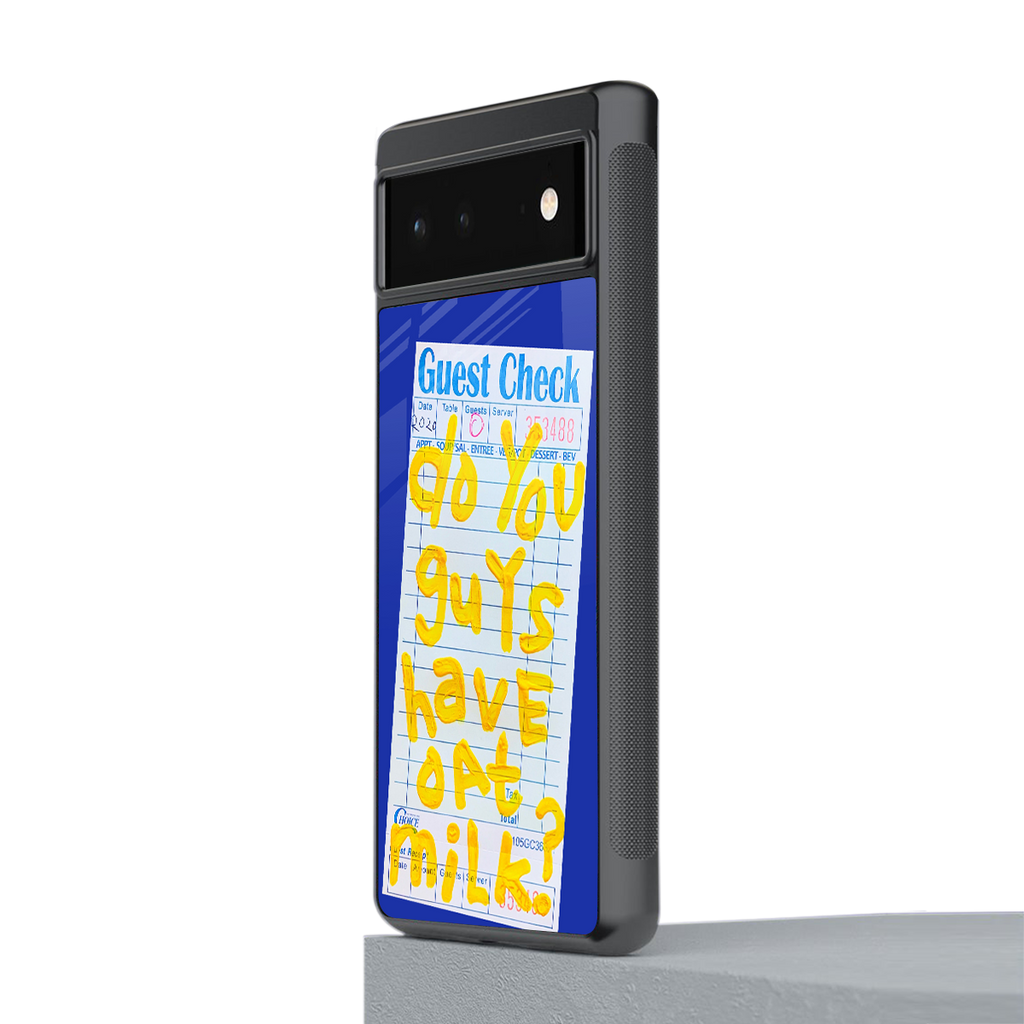 oat milk back phone cover | glass case for google pixel 6
