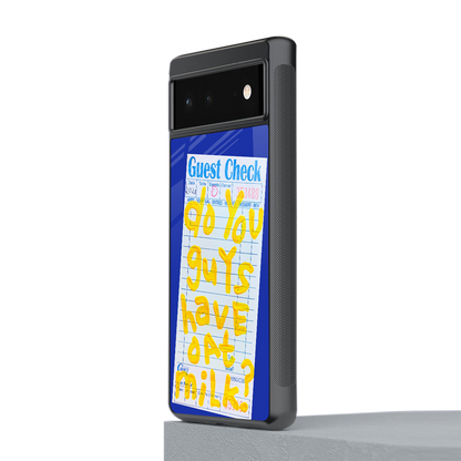 oat milk back phone cover | glass case for google pixel 6