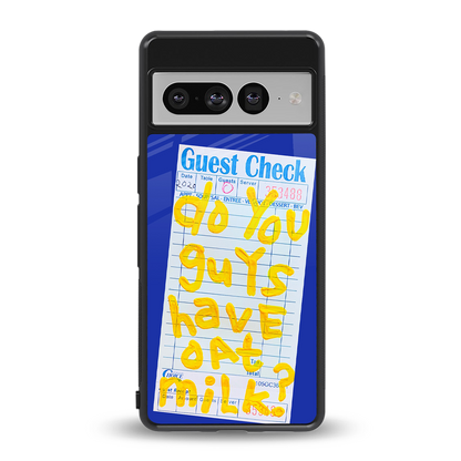 oat milk back phone cover | glass case for google pixel 7 pro