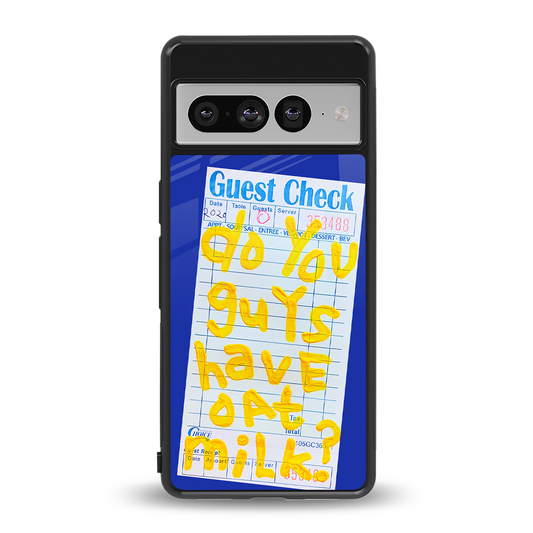 oat milk back phone cover | glass case for google pixel 7 pro