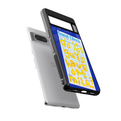 oat milk back phone cover | glass case for google pixel 7 pro