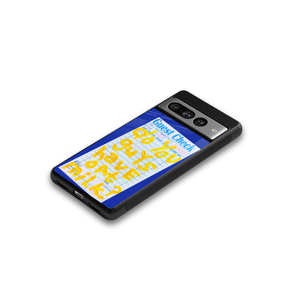 oat milk back phone cover | glass case for google pixel 7 pro