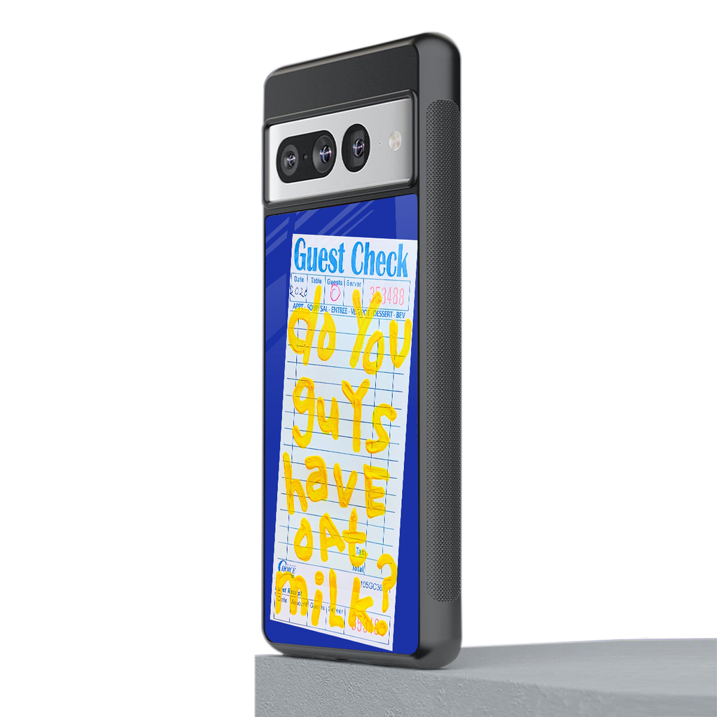 oat milk back phone cover | glass case for google pixel 7 pro