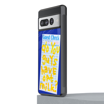 oat milk back phone cover | glass case for google pixel 7 pro