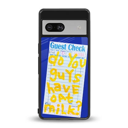 oat milk back phone cover | glass case for Google Pixel 7A