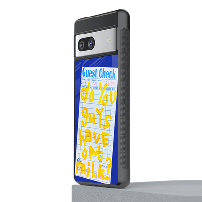 oat milk back phone cover | glass case for Google Pixel 7A
