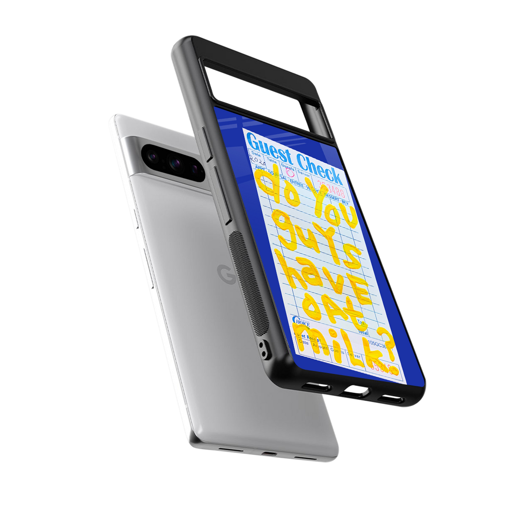 oat milk back phone cover | glass case for google pixel 8 pro