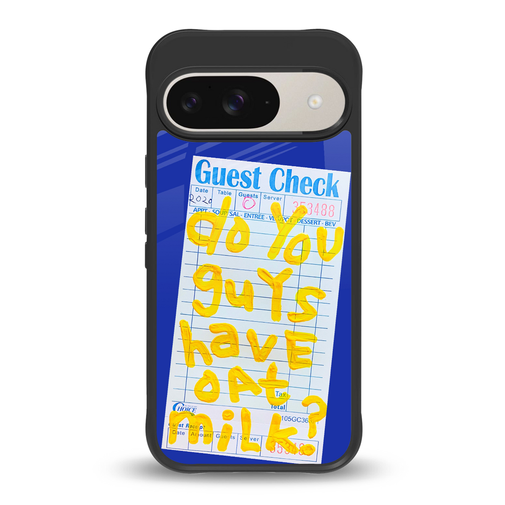 oat milk back phone cover | glass case for google pixel 9