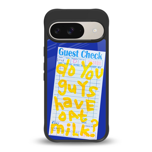 oat milk back phone cover | glass case for google pixel 9