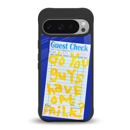 oat milk back phone cover | glass case for google pixel 9 pro